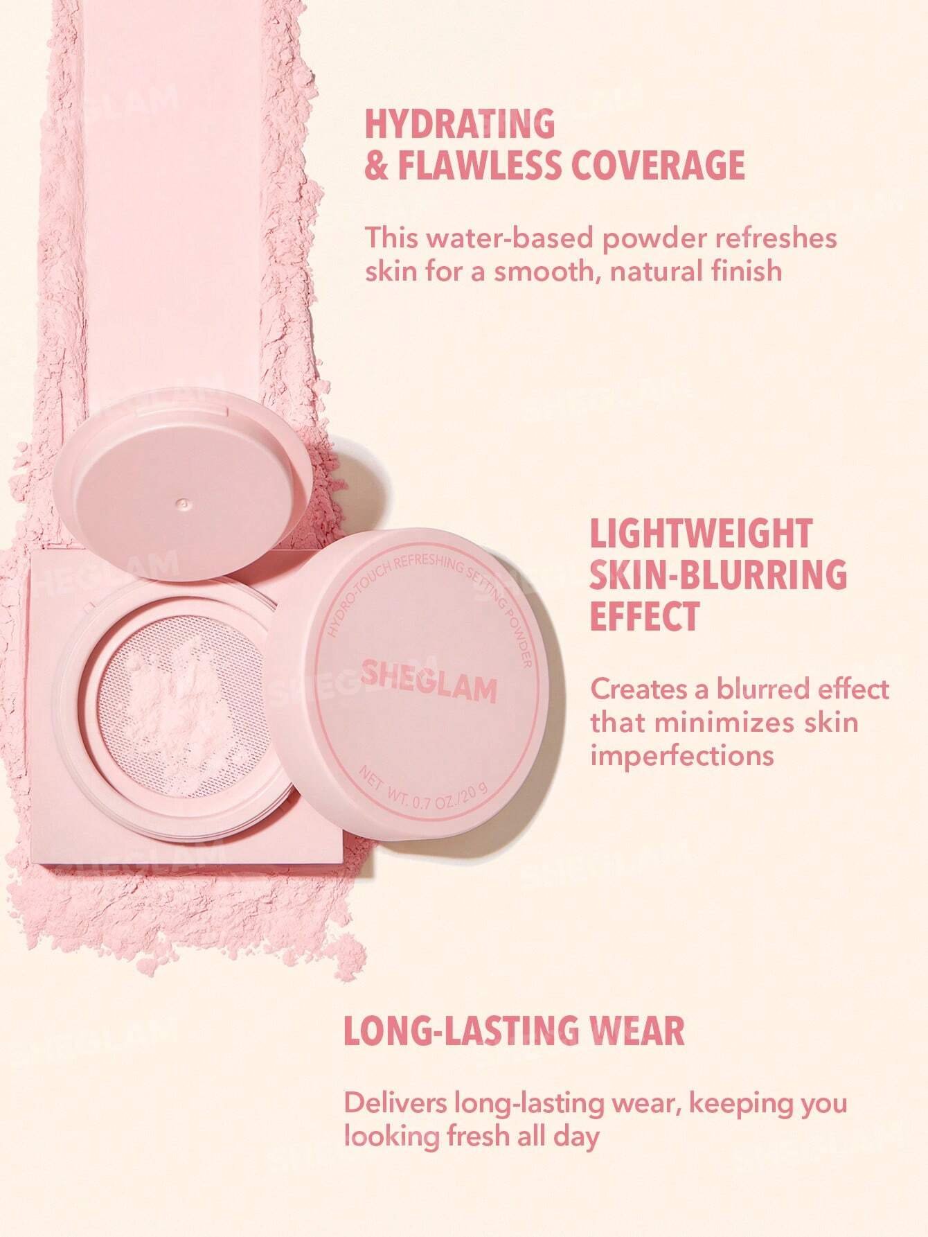 she glam bubble gum She Glam Hydro-Touch Refreshing Setting Powder bubblegum - Image 1