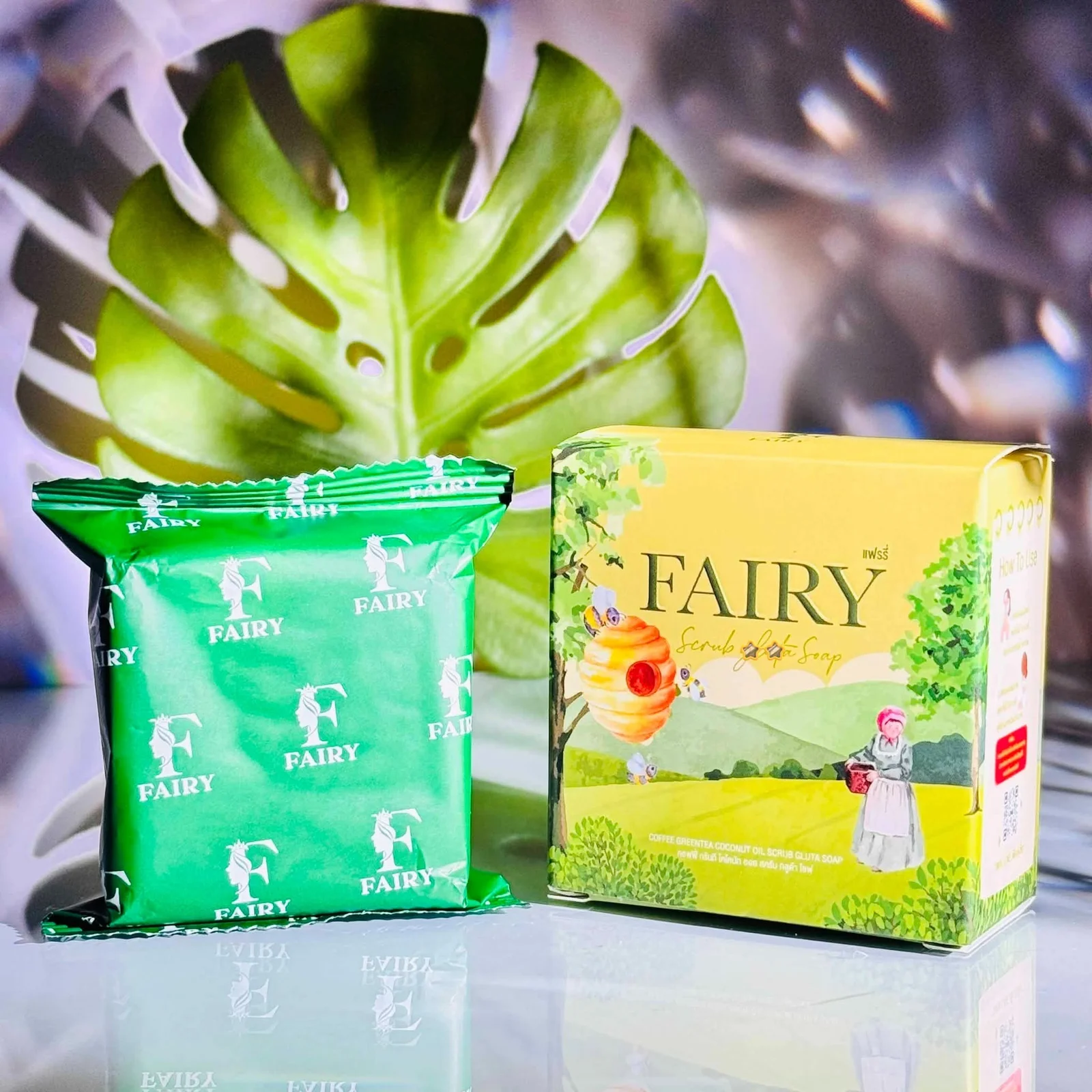 545635435_122136752162896219_1886209082973889956_n FAIRY SCRUB GLUTA SOAP 60G - Image 1