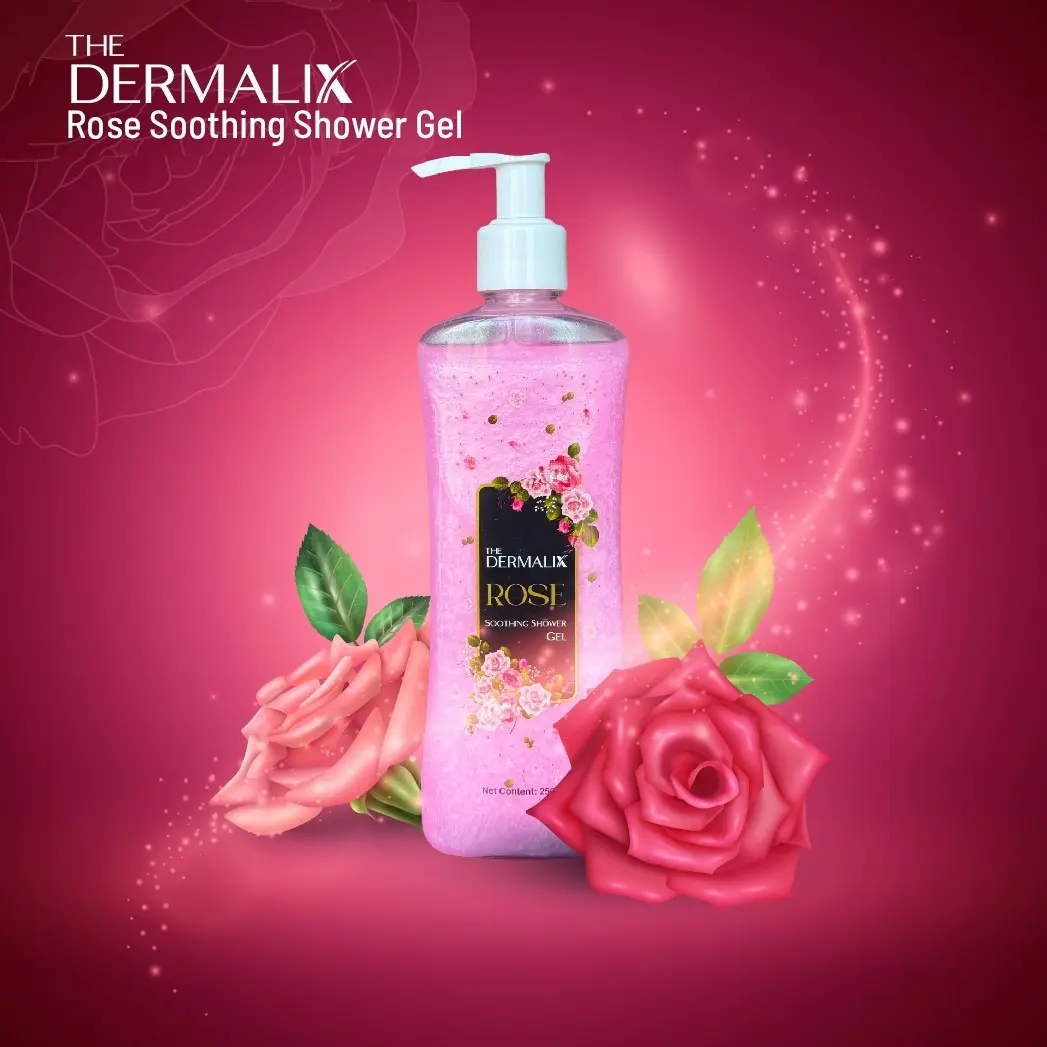 The_Dermalix_Rose_Soothing_Shower_Gel_250ml1 The Dermalix Rose Shower gel 250ml - Image 1