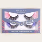 Magenta eyelashes 1 pair