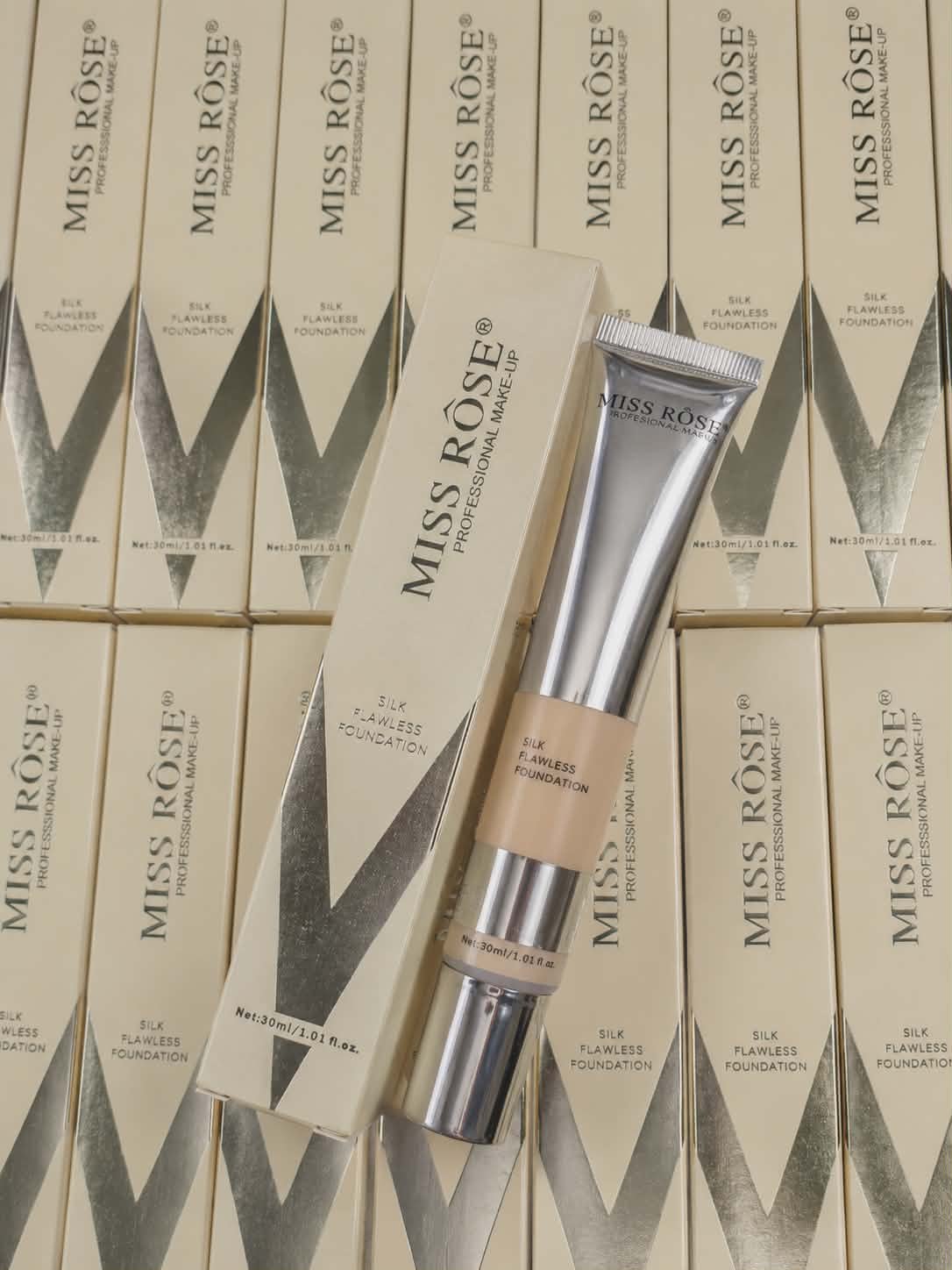 719739525_27038546392493586_3354046862086999583_n MISS ROSE SILK FLAWLESS FOUNDATION 30ML 7601019 - Image 1