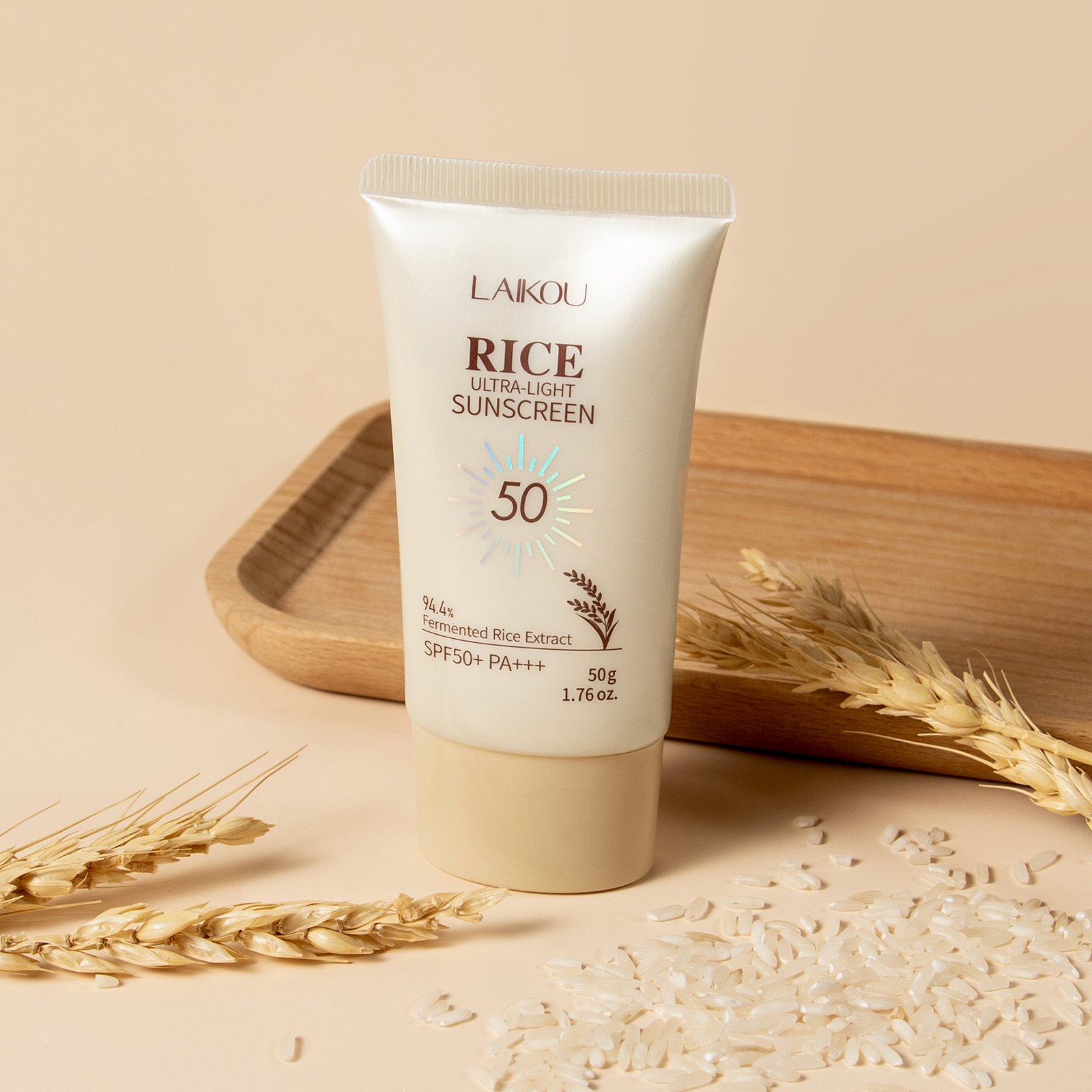 152504431ae0d216c3f1166ff3b9b8b4 LAIKOU RICE ULTRA LIGHT SUNSCREEN 50G - Image 1