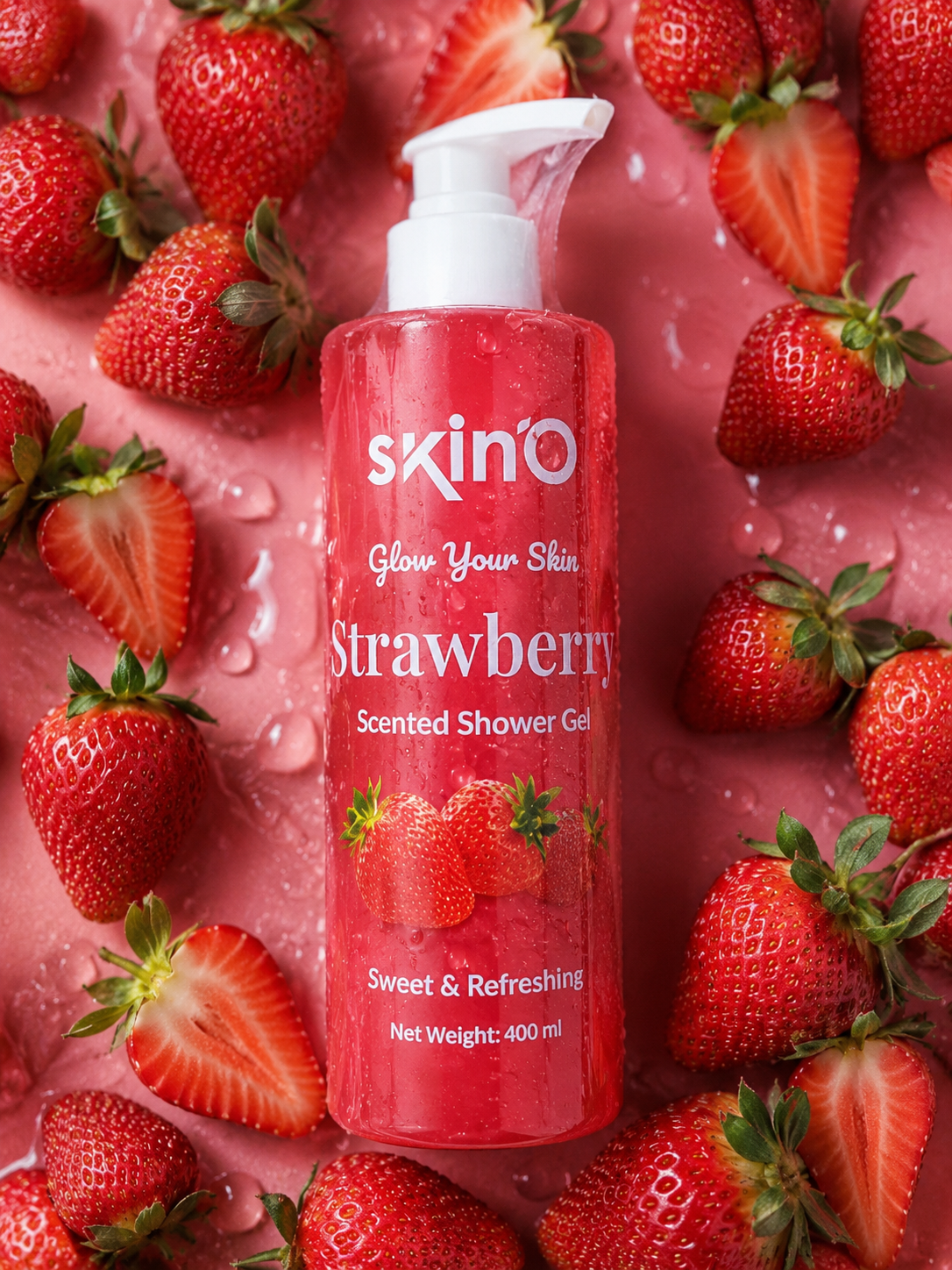 36a73dff-23a4-480e-9669-c2f10b1f8b7e SKINO STRAWBERRY SHOWER GEL 400ML - Image 1