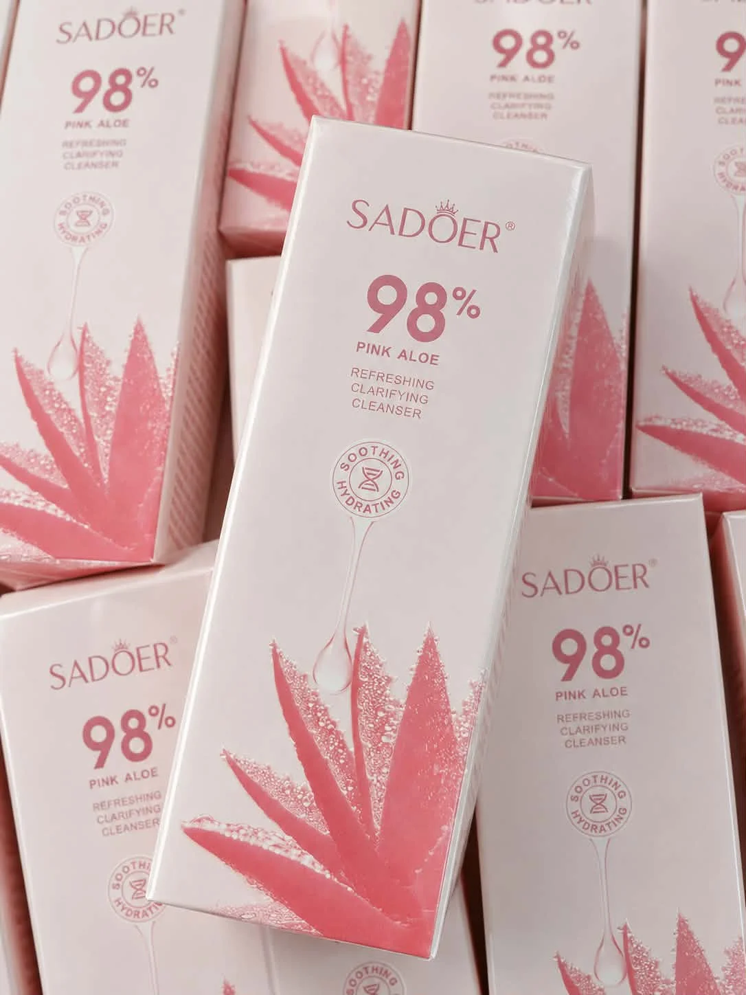 736420443_1674766073758211_3819533402924109201_n SADOER PINK ALOE 98% FACE WASH 100G - Image 1