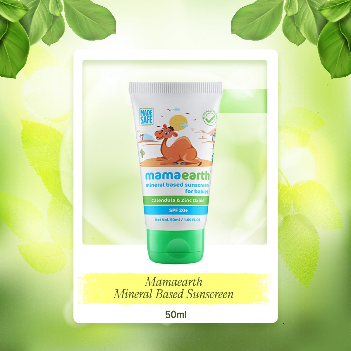 87cb2edc436e9f731c777e48a2638f0c MAMAEARTH BABY SUNSCREEN 50G - Image 1